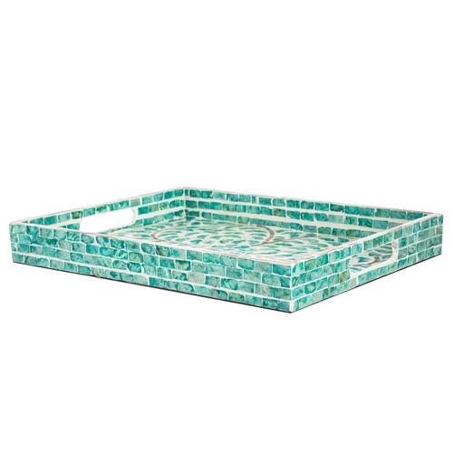  HARMONY GREEN DEKORATİF TEPSİ 5X30X38CM