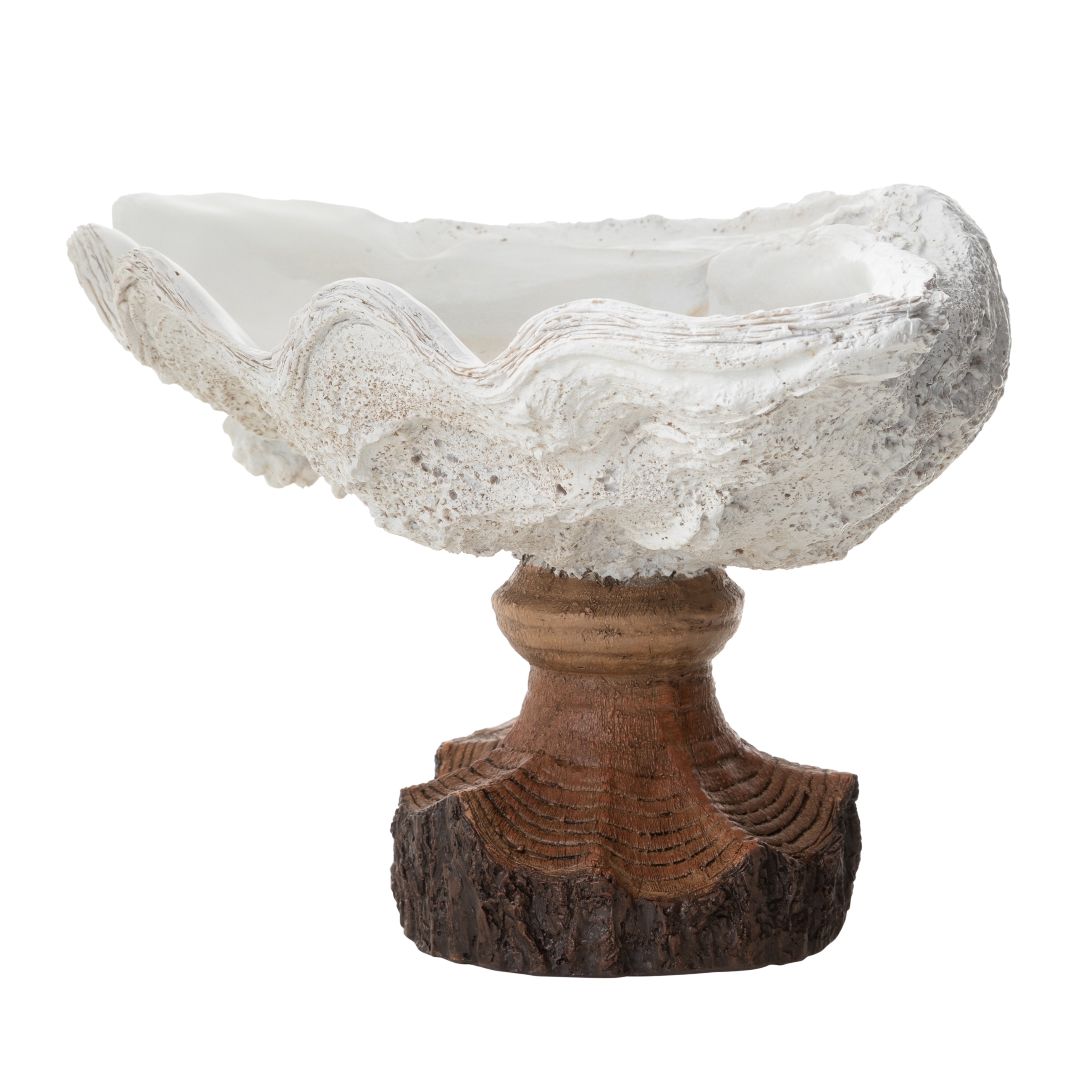 SHELL DEKORATİF KASE BEYAZ 34X22X20 CM