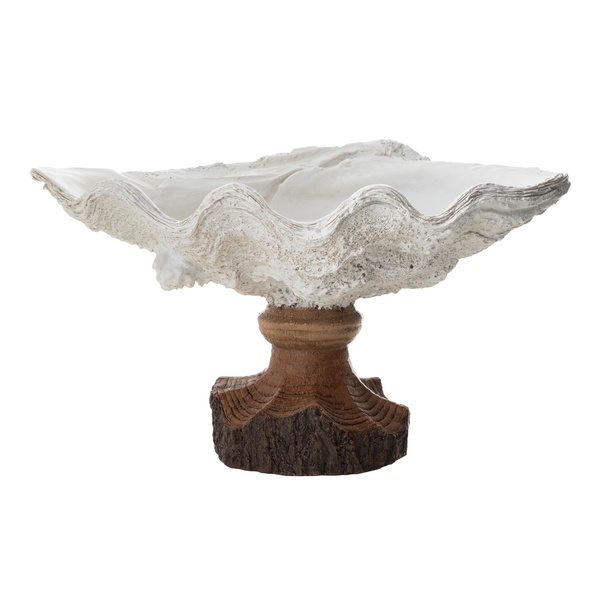 Mudo Home  Shell Dekoratif Kase Beyaz 34X22X20 Cm