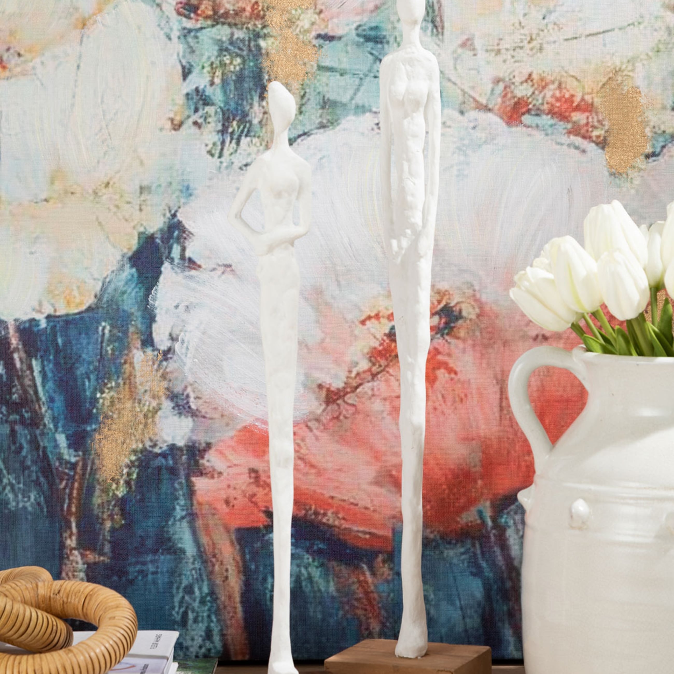 SCULPTURE LADY 10X10X54 CM