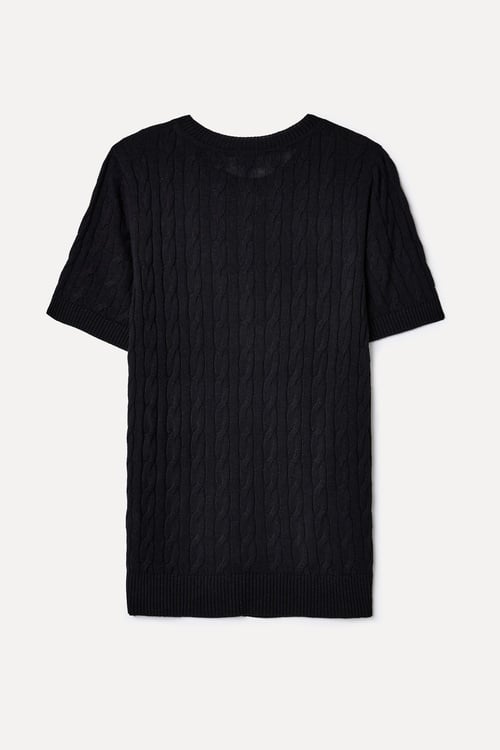 BİSİKLET YAKA KISA KOLLU TRİKO KAZAK