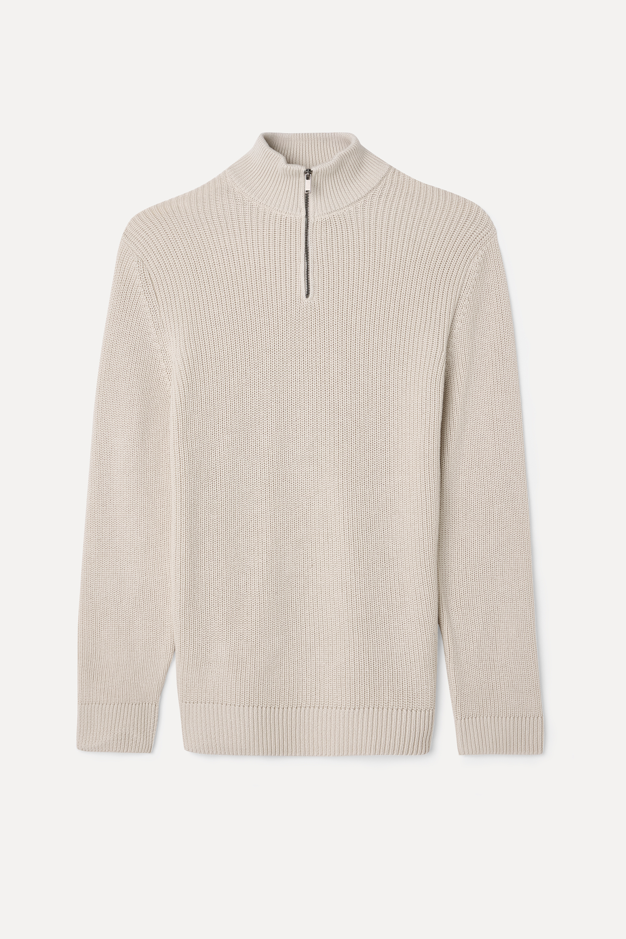 FERMUARLI DİK YAKA TRİKO KAZAK