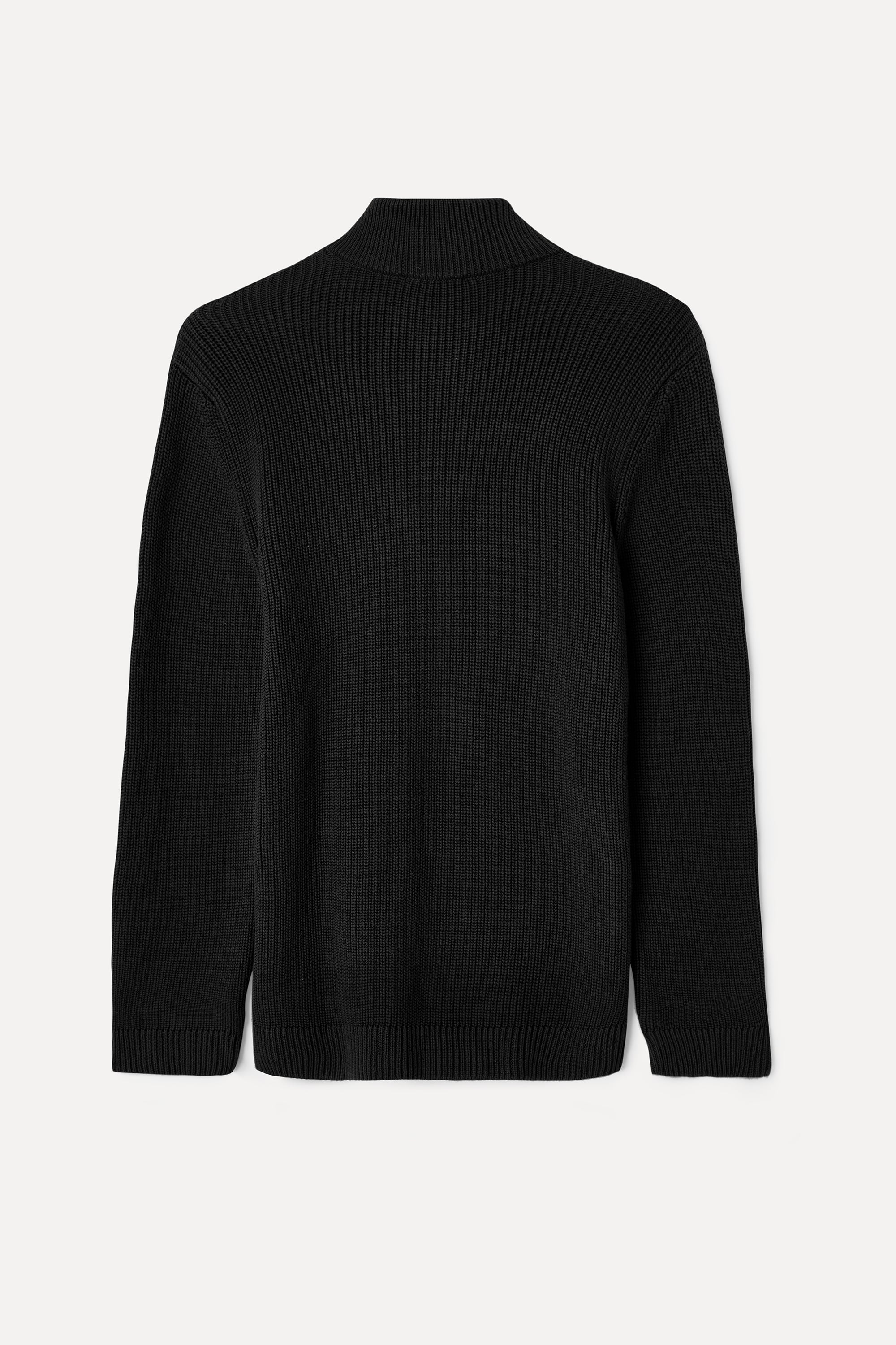 FERMUARLI DİK YAKA TRİKO KAZAK