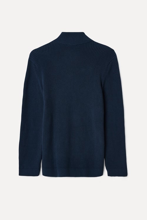 FERMUARLI DİK YAKA TRİKO KAZAK