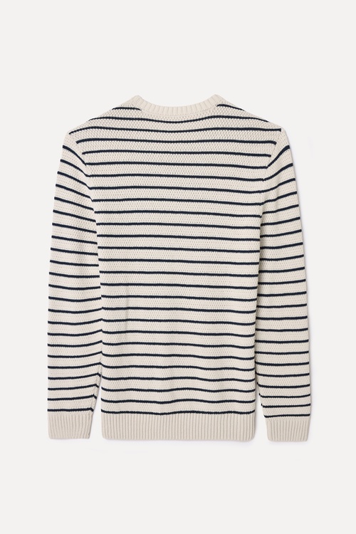  ÇİZGİLİ BİSİKLET YAKA TRİKO KAZAK