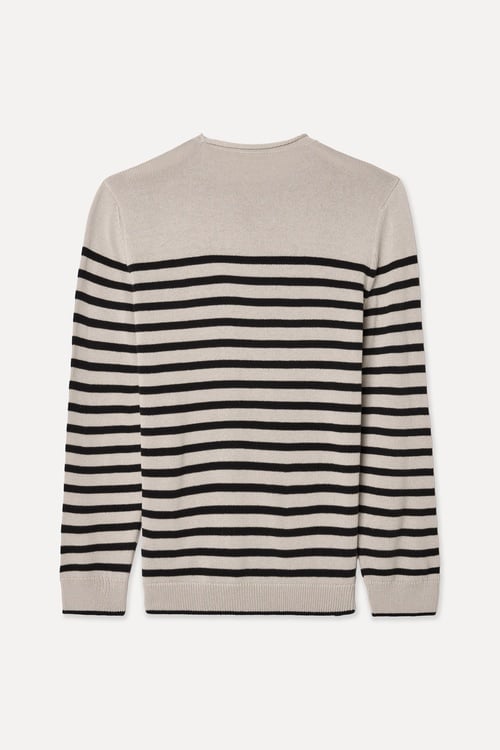 ÇİZGİLİ BİSİKLET YAKA TRİKO KAZAK