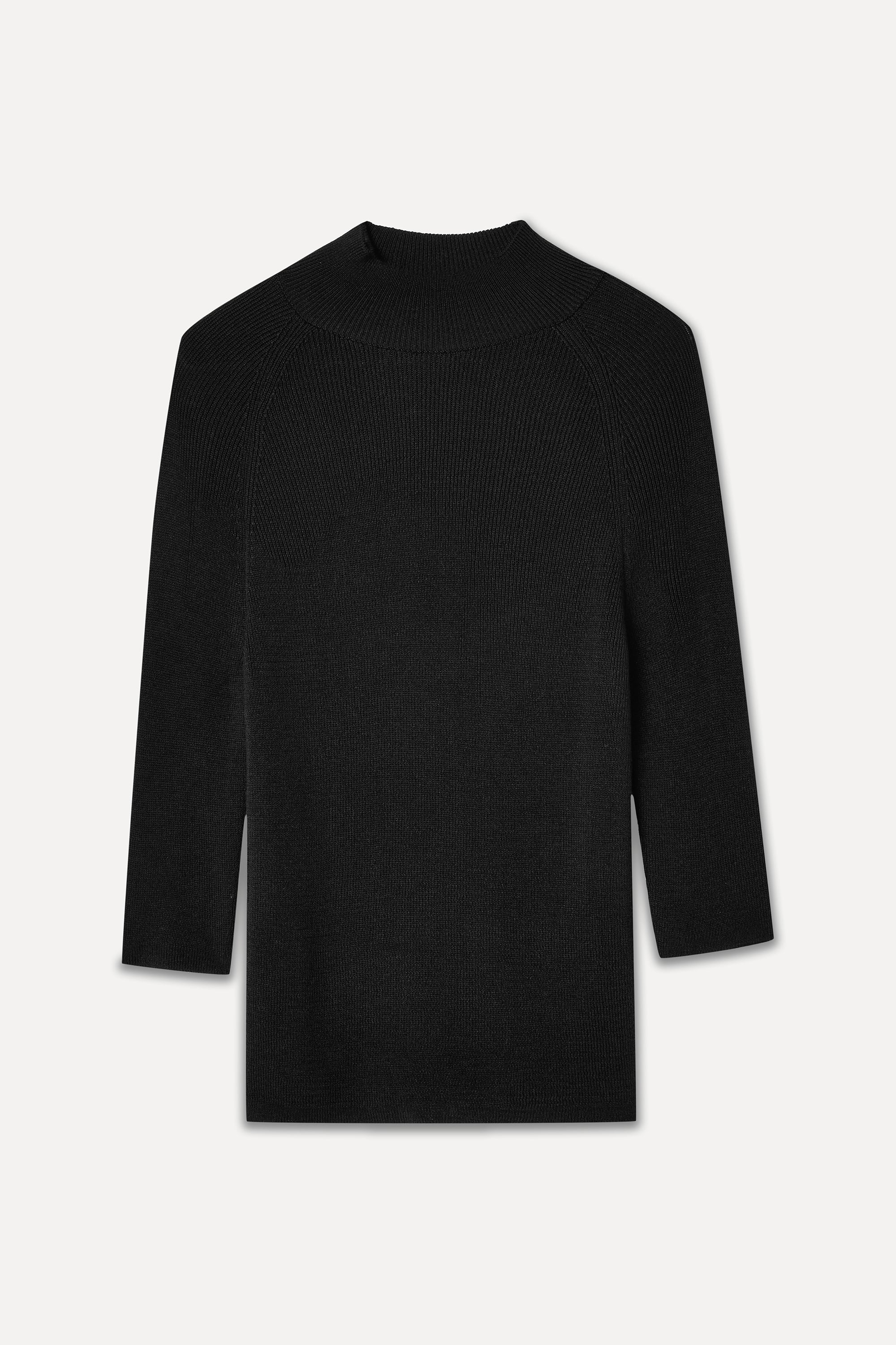 DİK YAKA 3/4 KOL KAZAK