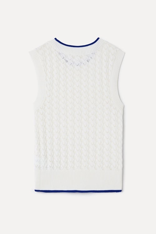  BİSİKLET YAKA AJURLU SÜVETER