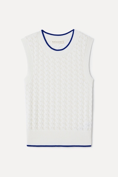 Mudo Bej Bisiklet Yaka Ajurlu Süveter