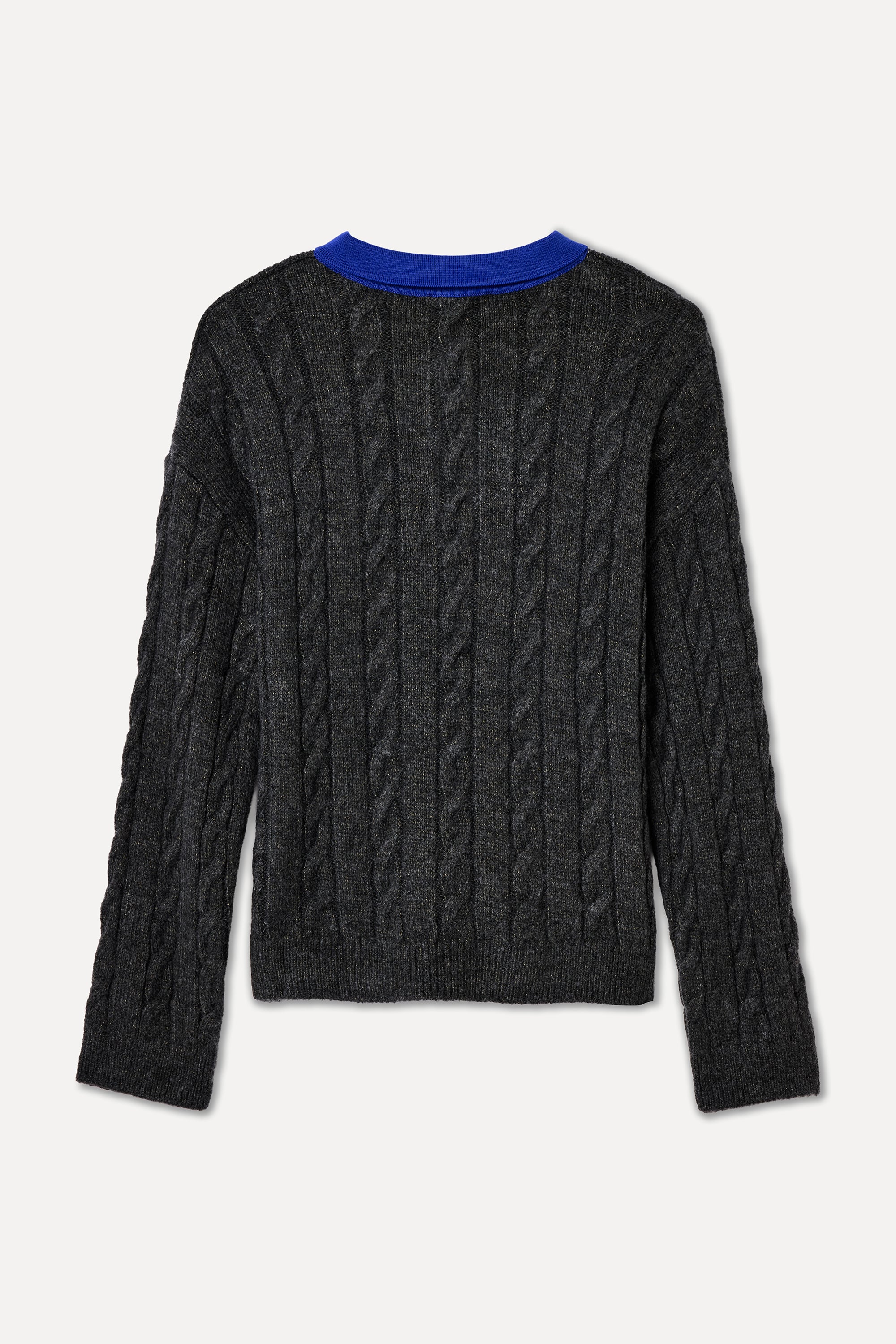 SAÇ ÖRGÜLÜ POLO YAKA KAZAK