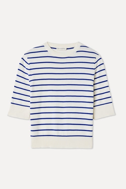  ÇİZGİLİ KISA KOLLU TRİKO KAZAK