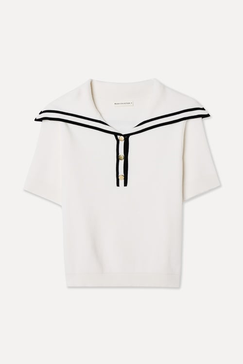  POLO YAKA DÜĞME DETAYLI TRİKO KAZAK