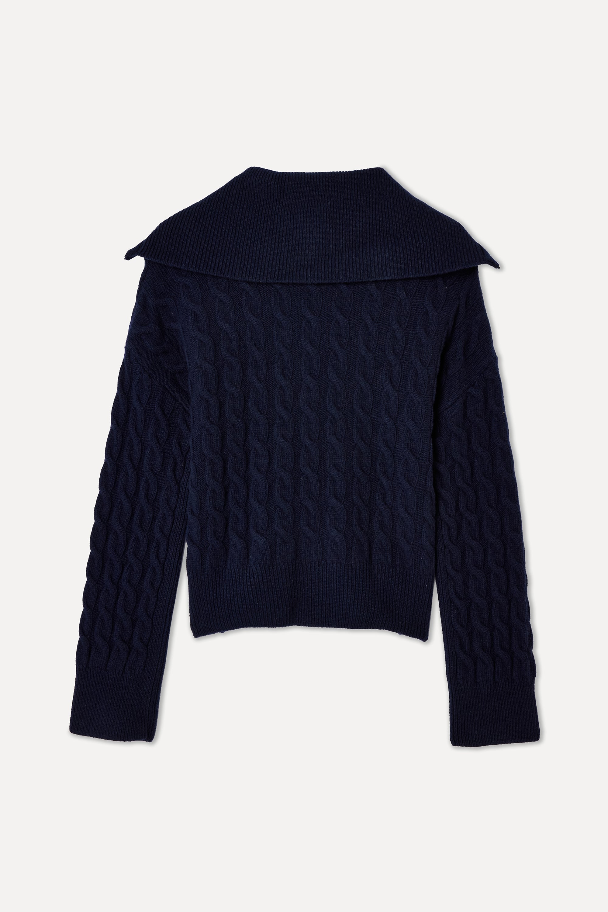 SAÇ ÖRGÜLÜ DİK YAKA FERMUARLI YÜN HIRKA