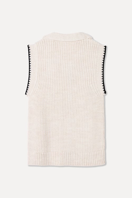  YAKASI BAĞLAMALI TRİKO SÜVETER