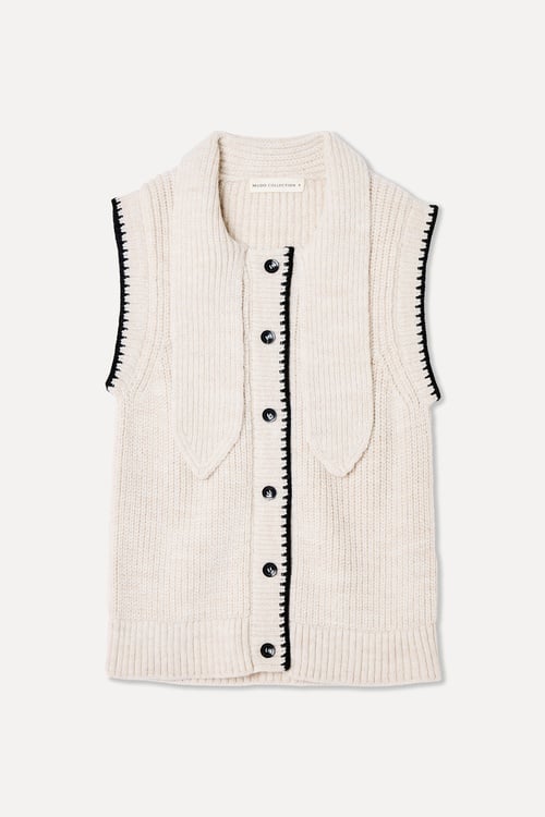  YAKASI BAĞLAMALI TRİKO SÜVETER