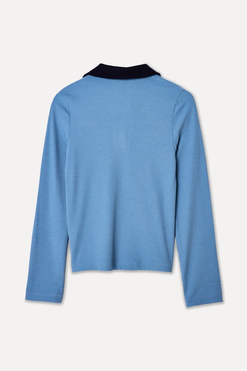 POLO YAKA UZUN KOLLU BLUZ