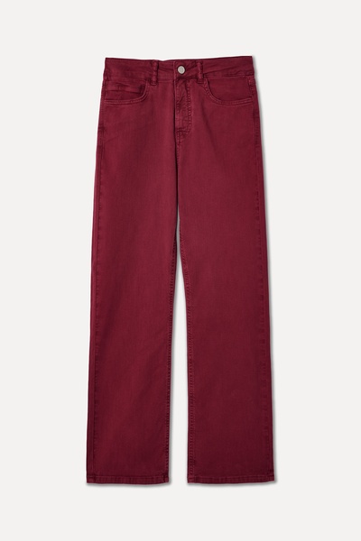 Mudo Bordo Cropped Flare Pantolon