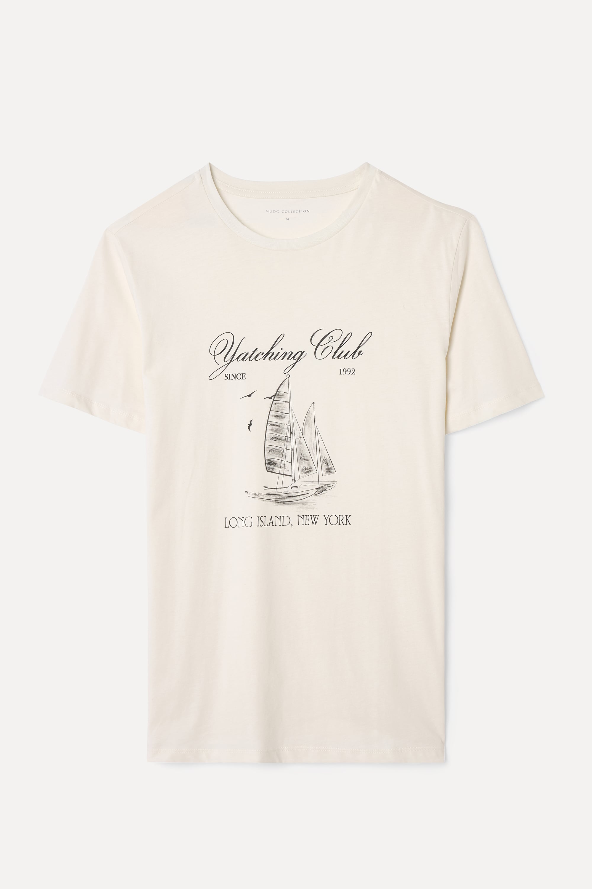 BASKILI BİSİKLET YAKA T-SHIRT