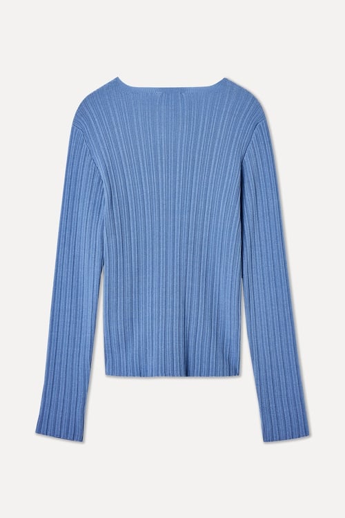  V YAKA FITTED TRİKO KAZAK