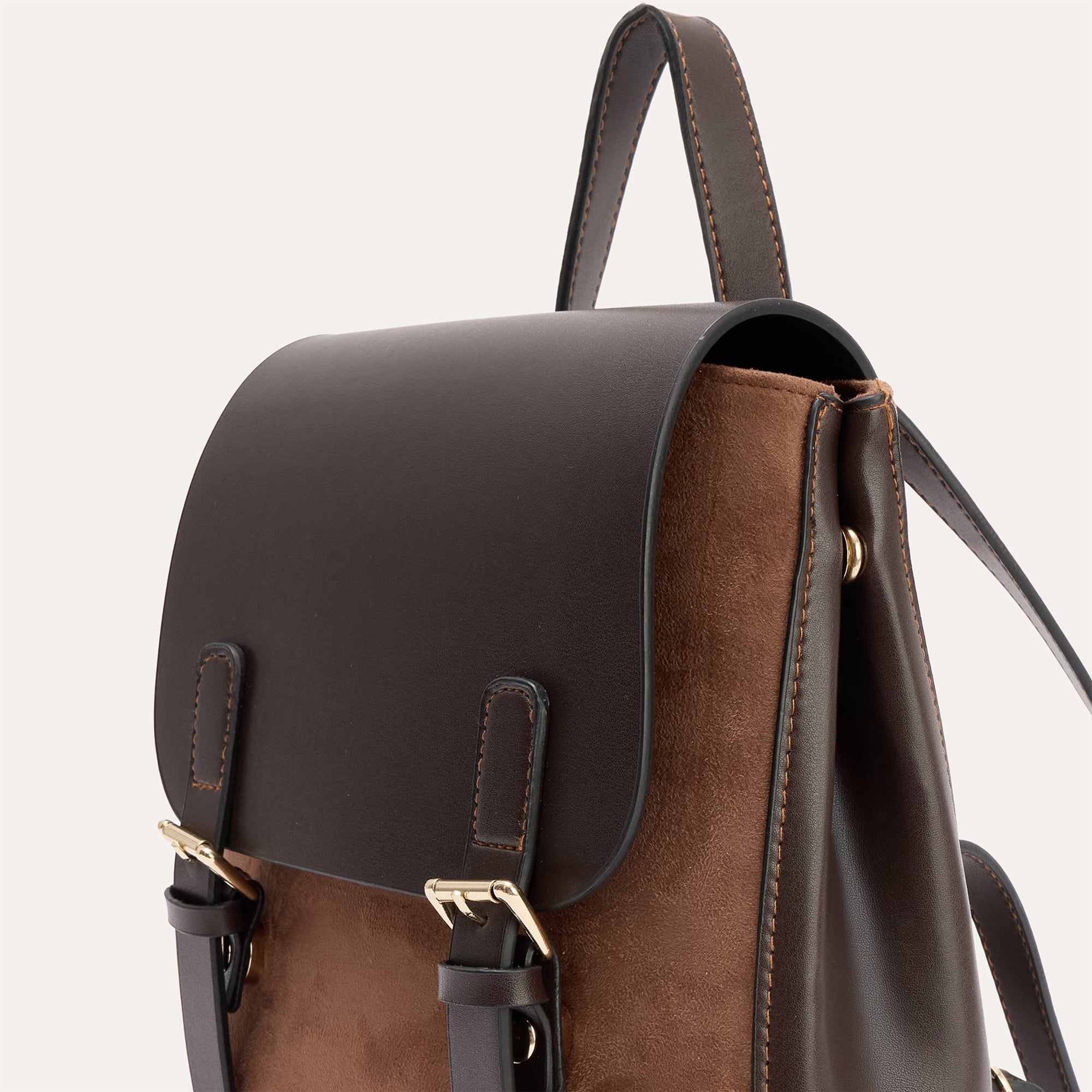 SÜET DOKULU TOKALI SIRT ÇANTASI