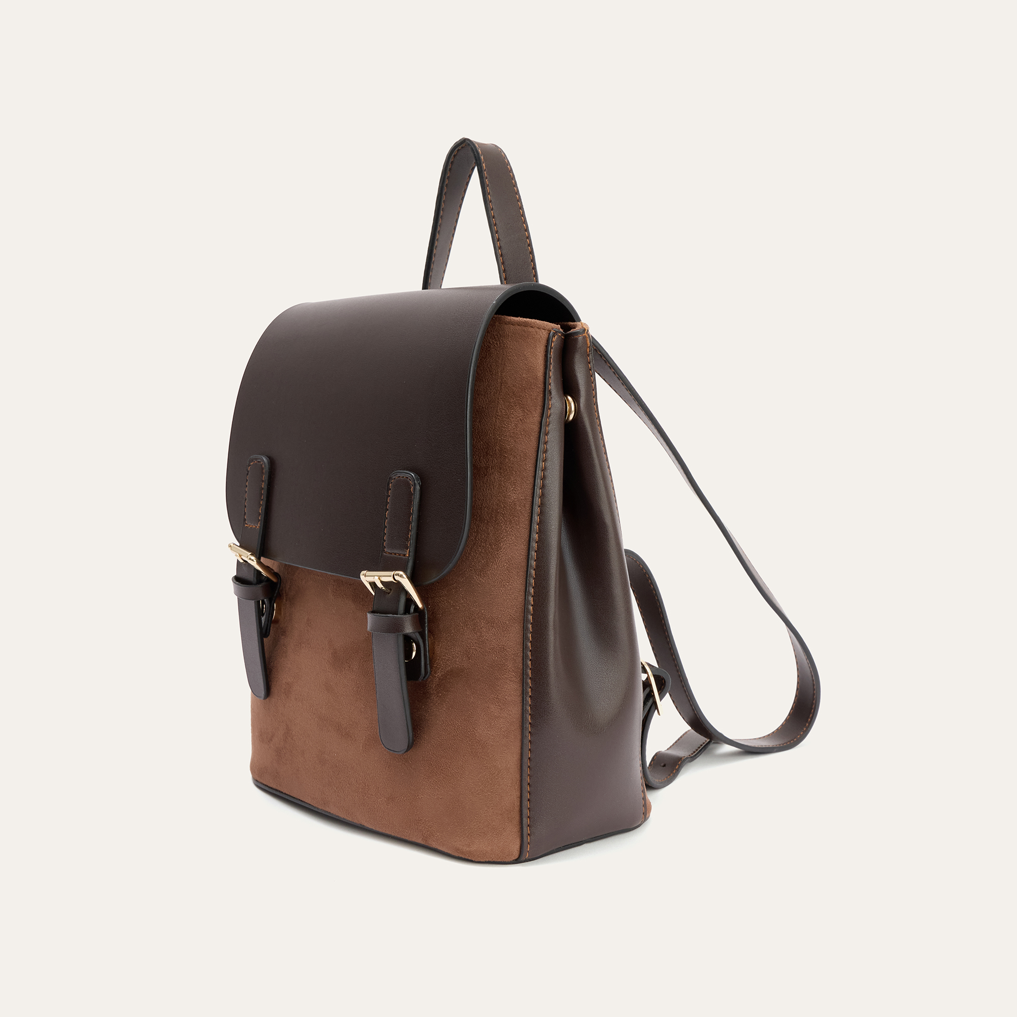 SÜET DOKULU TOKALI SIRT ÇANTASI