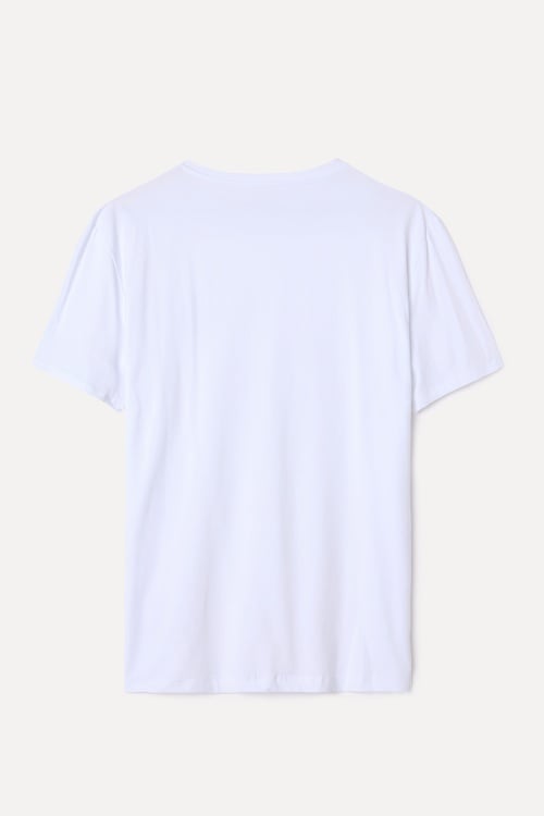  BASKILI BİSİKLET YAKA T-SHIRT