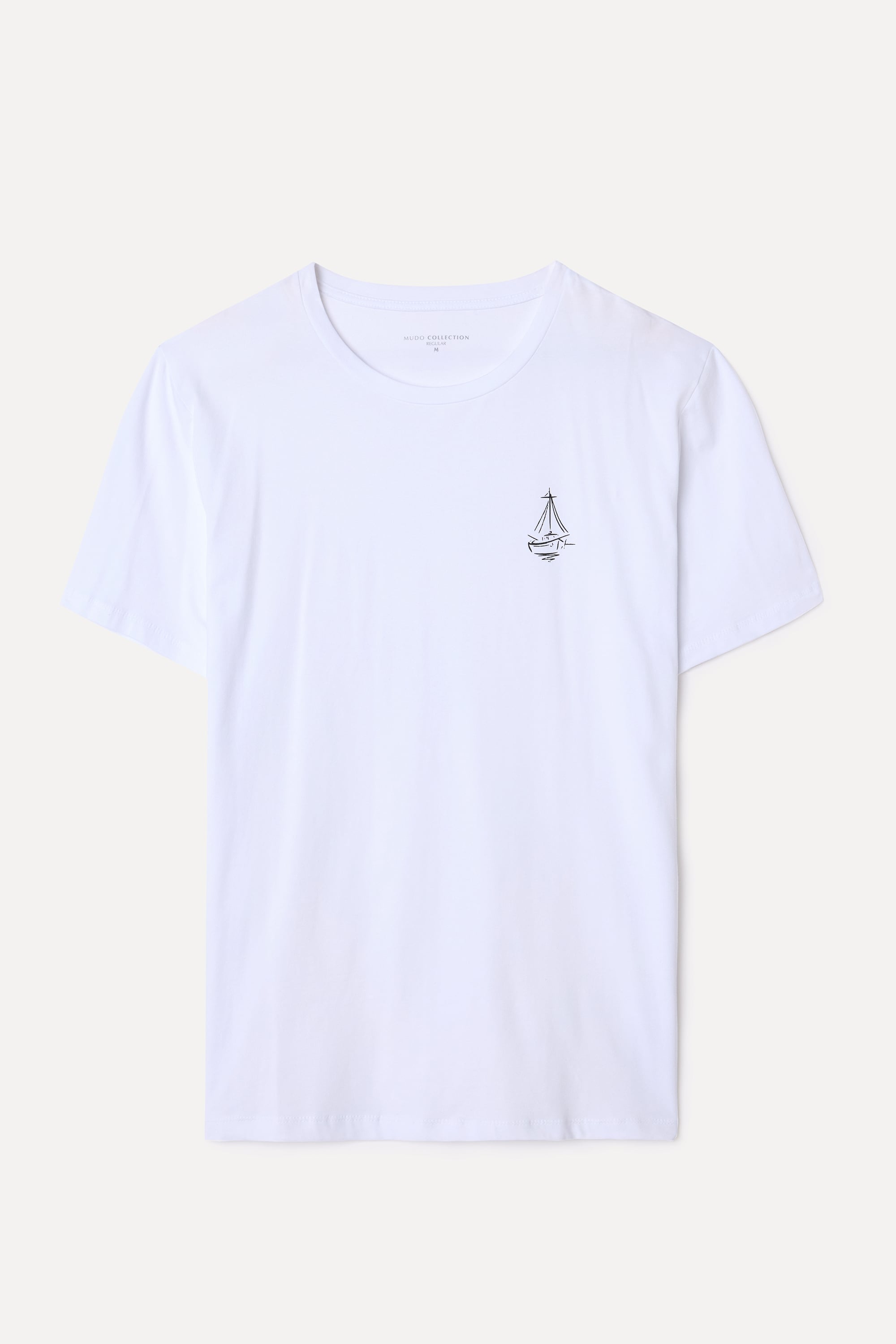 BASKILI BİSİKLET YAKA T-SHIRT