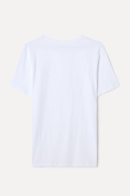  BASKILI BİSİKLET YAKA T-SHIRT