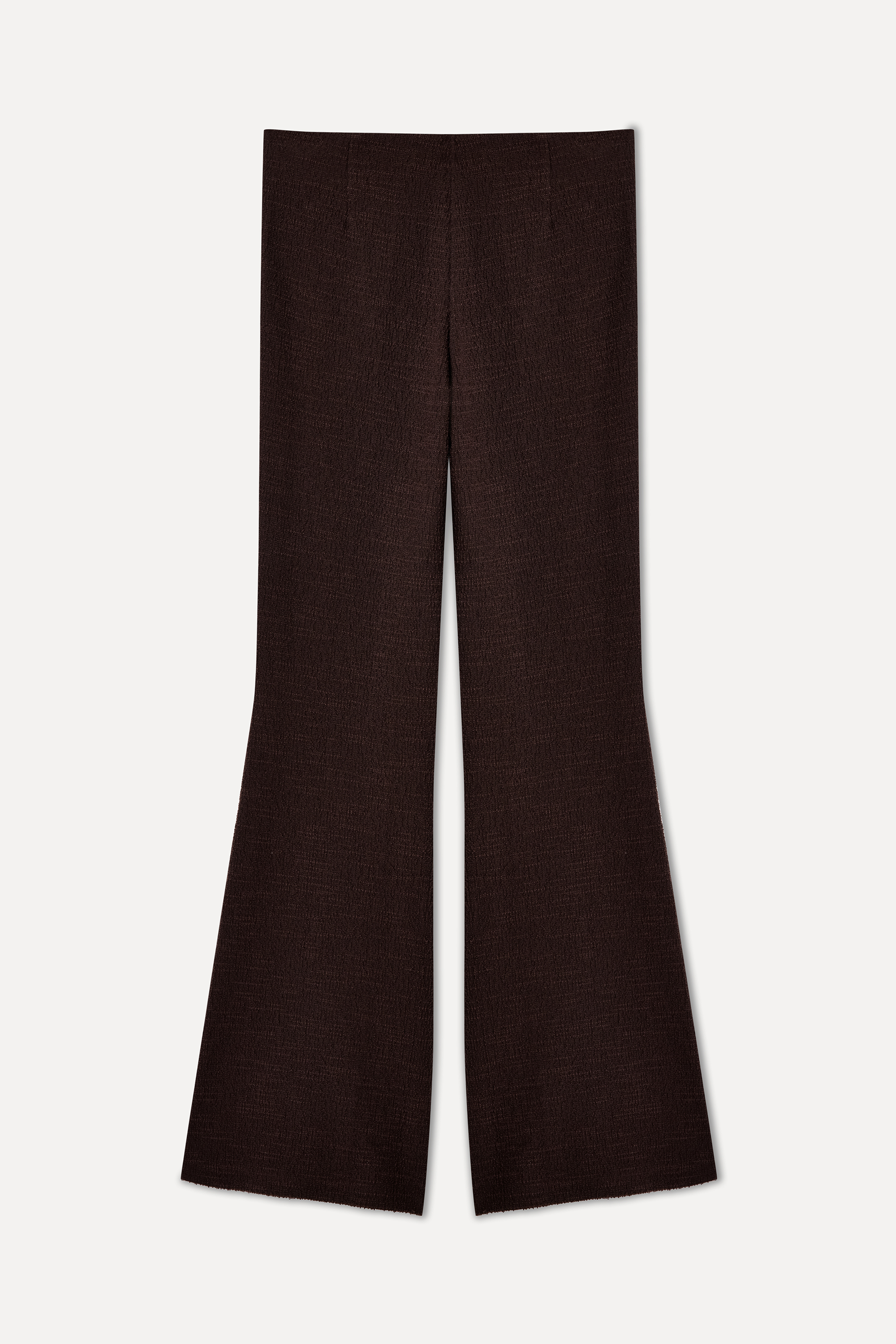 Kadın Kahverengi Flare Fit Örme Pantolon