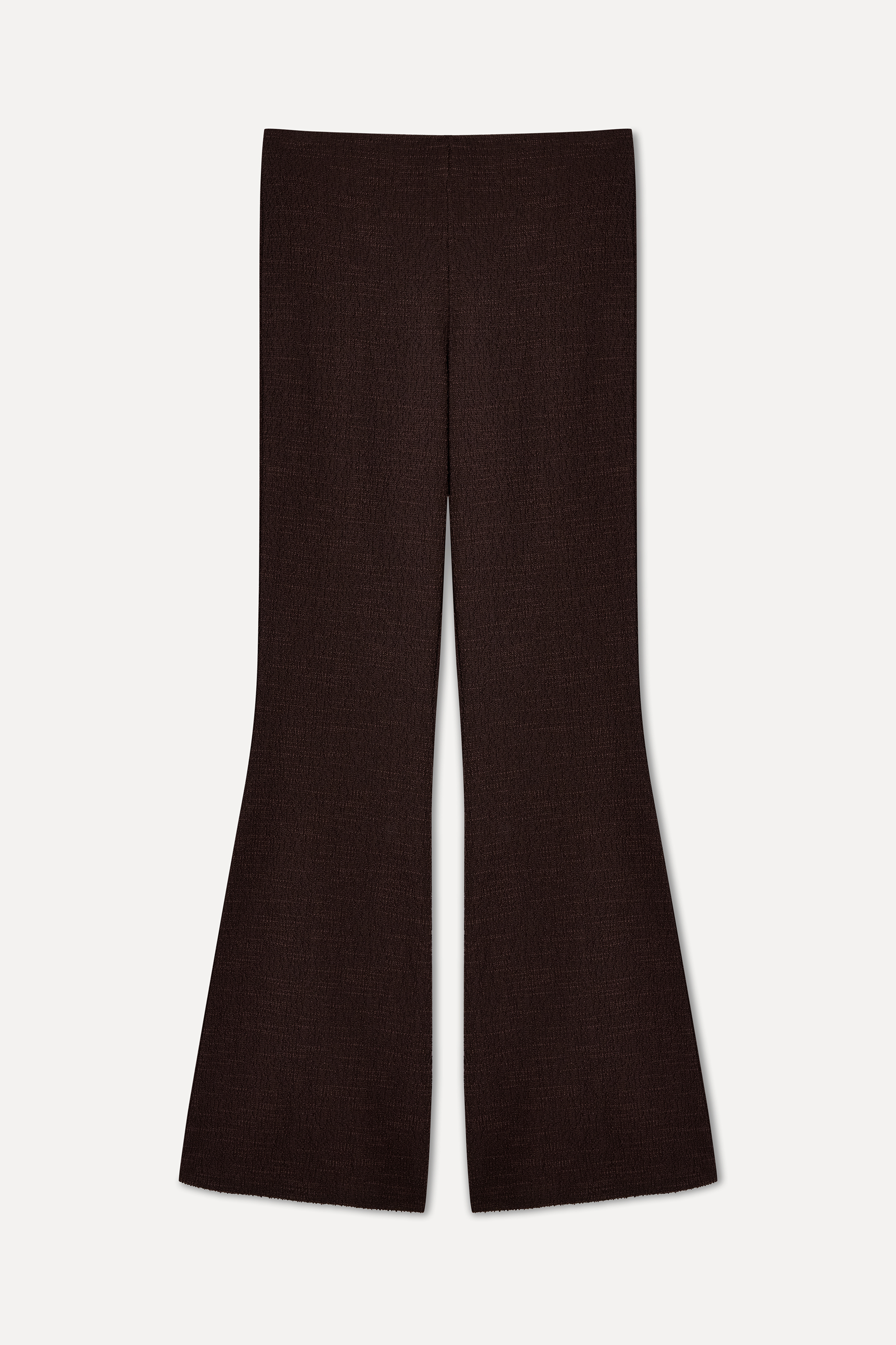 Kadın Kahverengi Flare Fit Örme Pantolon