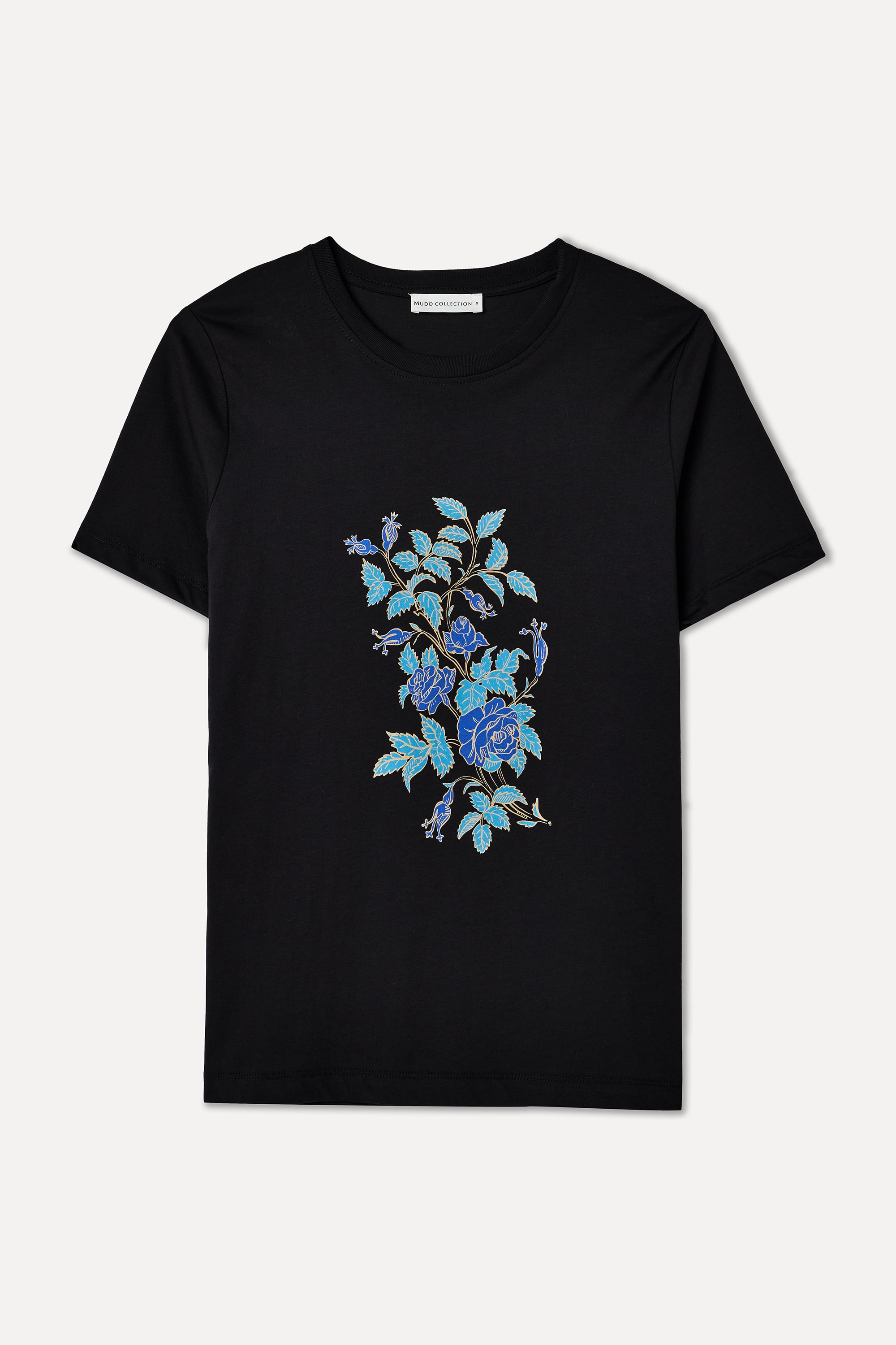 BASKILI BİSİKLET YAKA T-SHIRT