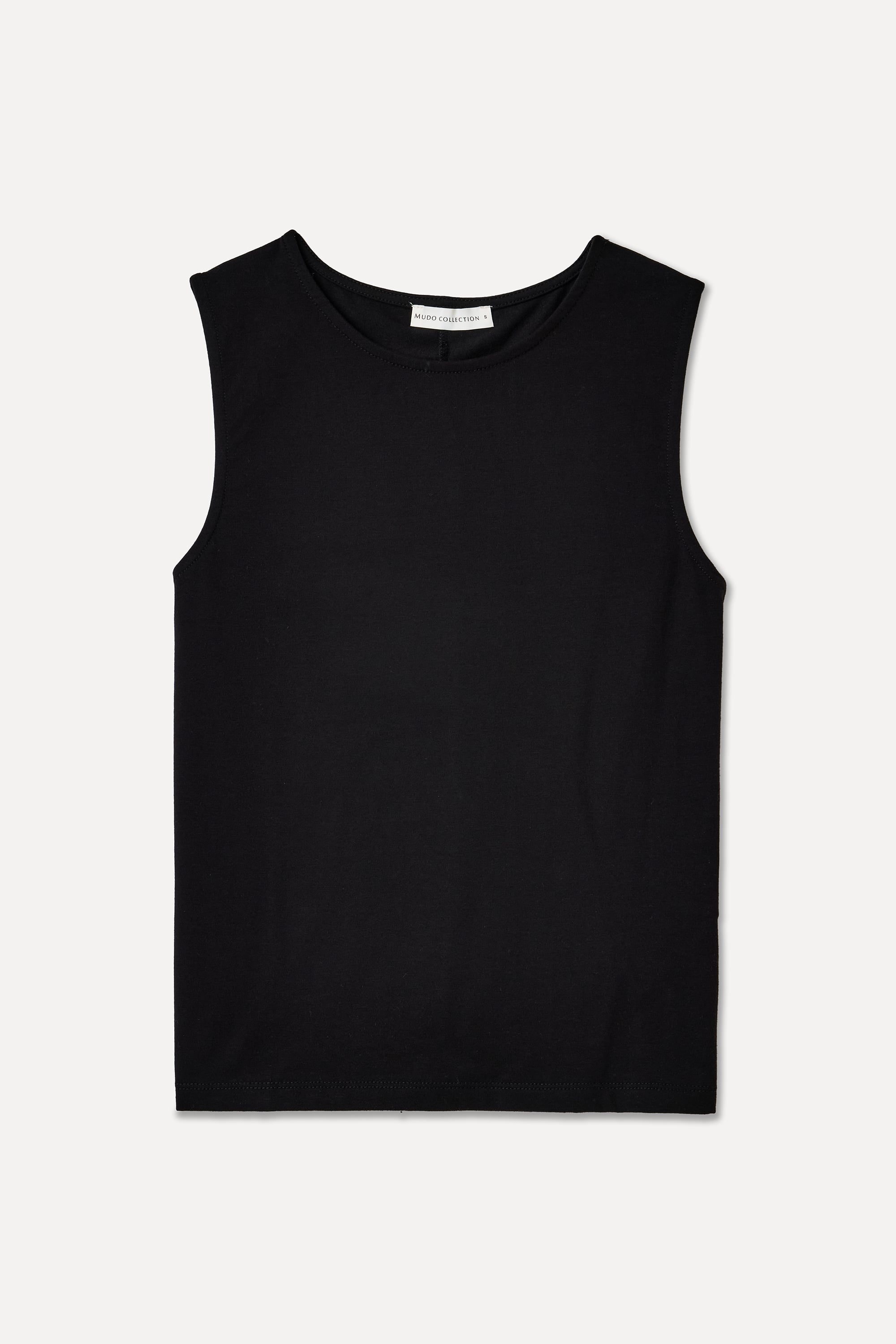 BİSİKLET YAKA FITTED KOLSUZ T-SHIRT