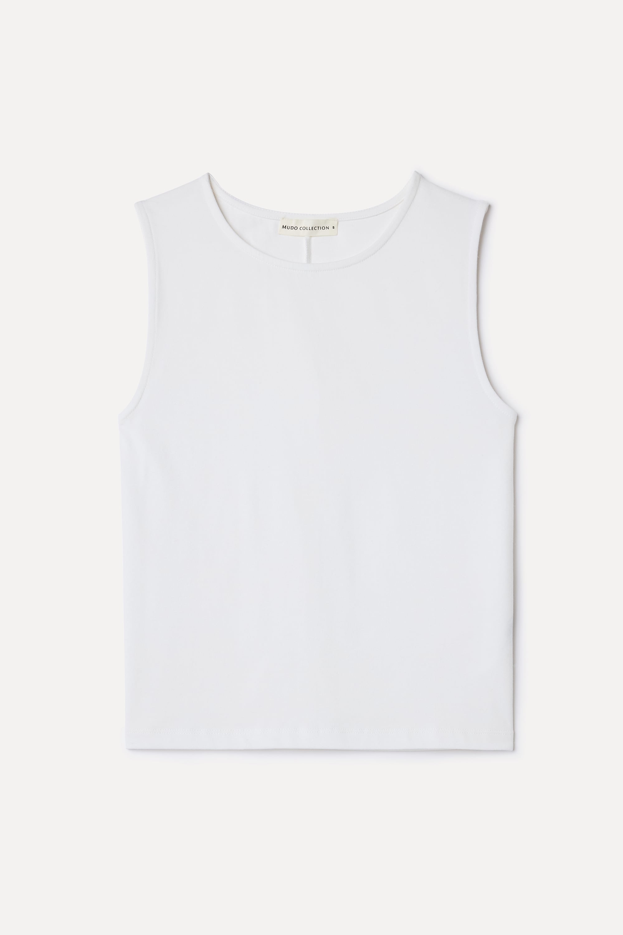 BİSİKLET YAKA FITTED KOLSUZ T-SHIRT