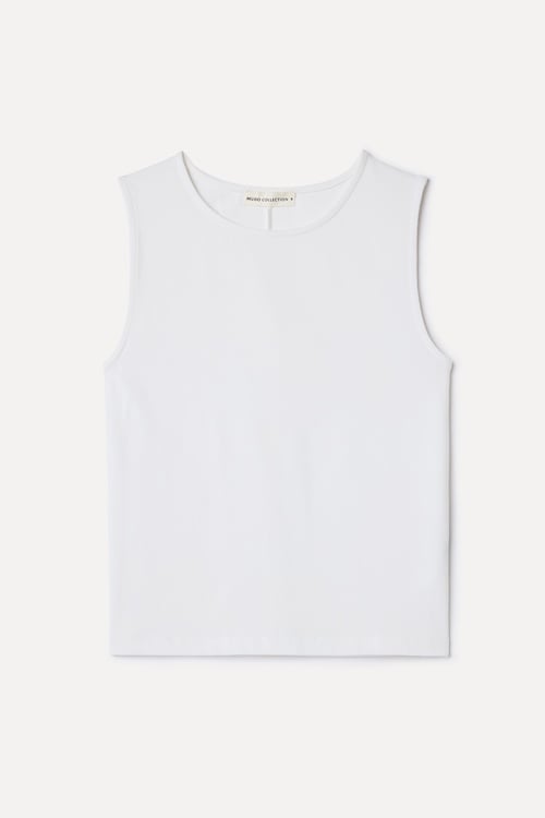  BİSİKLET YAKA FITTED KOLSUZ T-SHIRT