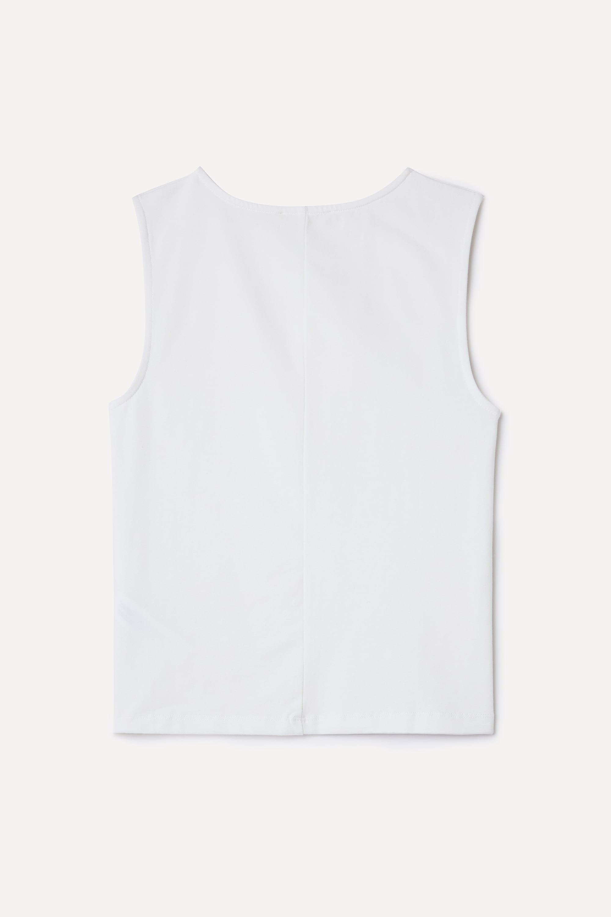 BİSİKLET YAKA FITTED KOLSUZ T-SHIRT