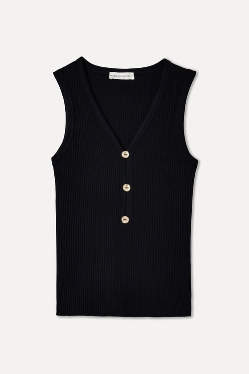 V YAKA FITTED KOLSUZ T-SHIRT