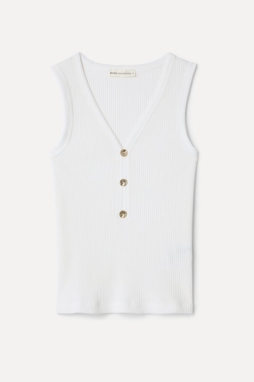 V YAKA FITTED KOLSUZ T-SHIRT