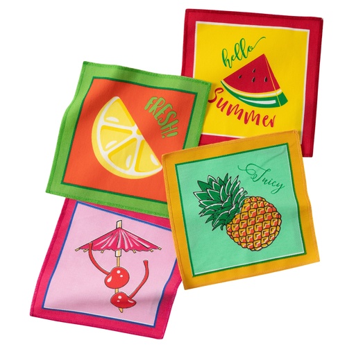  FRUIT 4'LÜ KOKTEYL PEÇETE SETİ 15X15