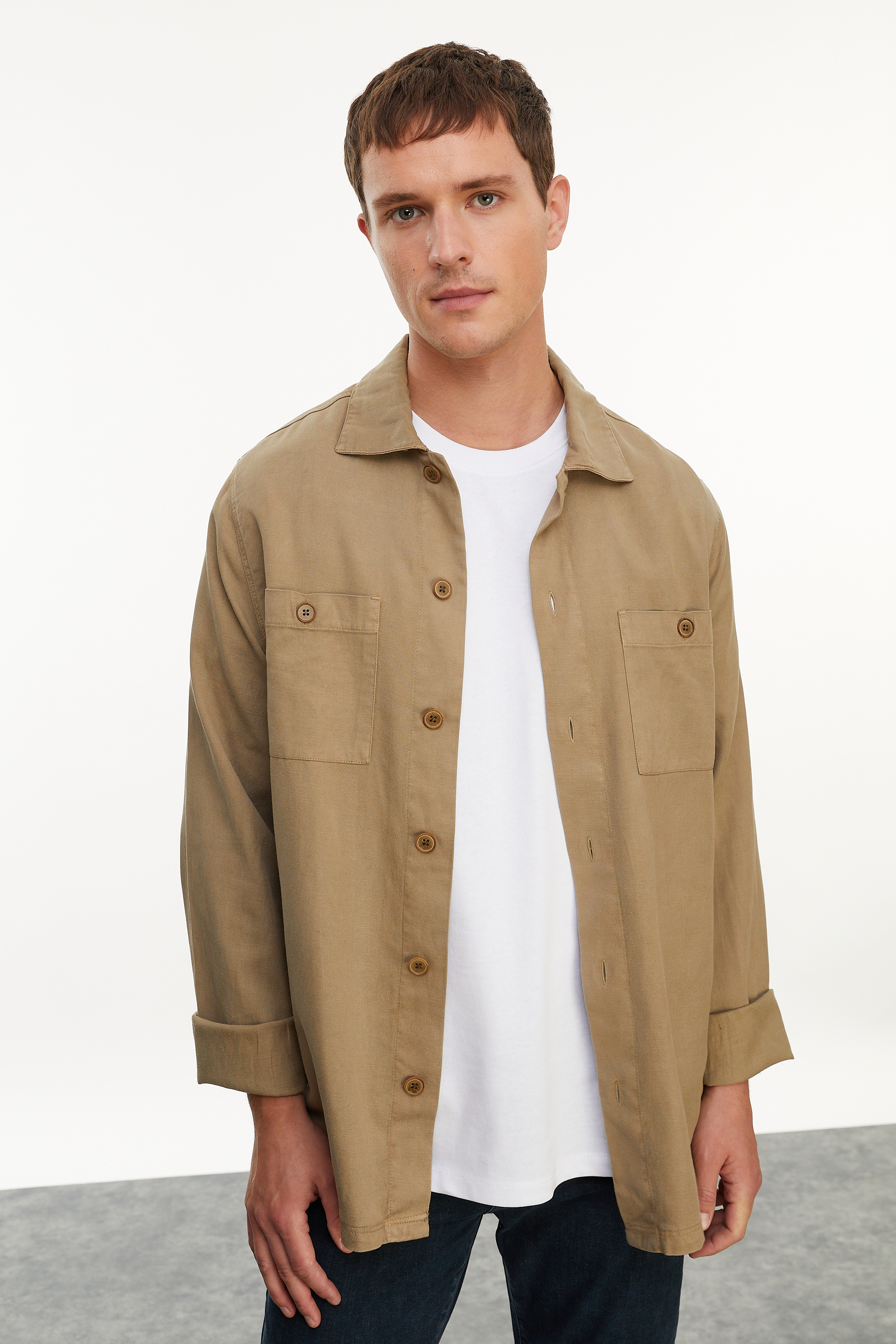 KETEN KARIŞIMLI REGULAR FIT CEKET