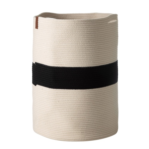 VENUS ÇAMAŞIR SEPETİ SİYAH EKRU 35X35X45