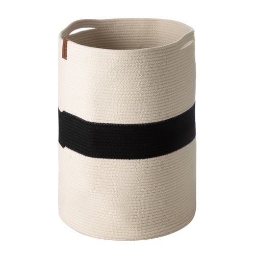 VENUS ÇAMAŞIR SEPETİ SİYAH EKRU 35X35X45