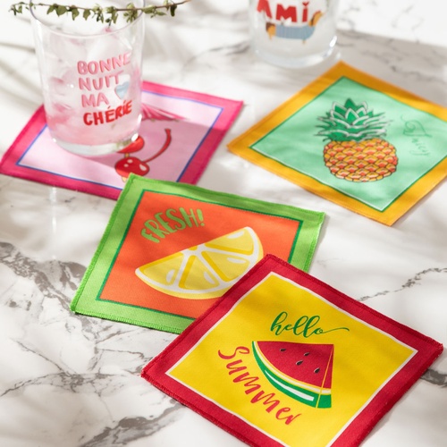  FRUIT 4'LÜ KOKTEYL PEÇETE SETİ 15X15