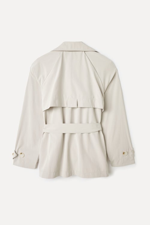 BELİ KUŞAKLI KISA TRENÇKOT