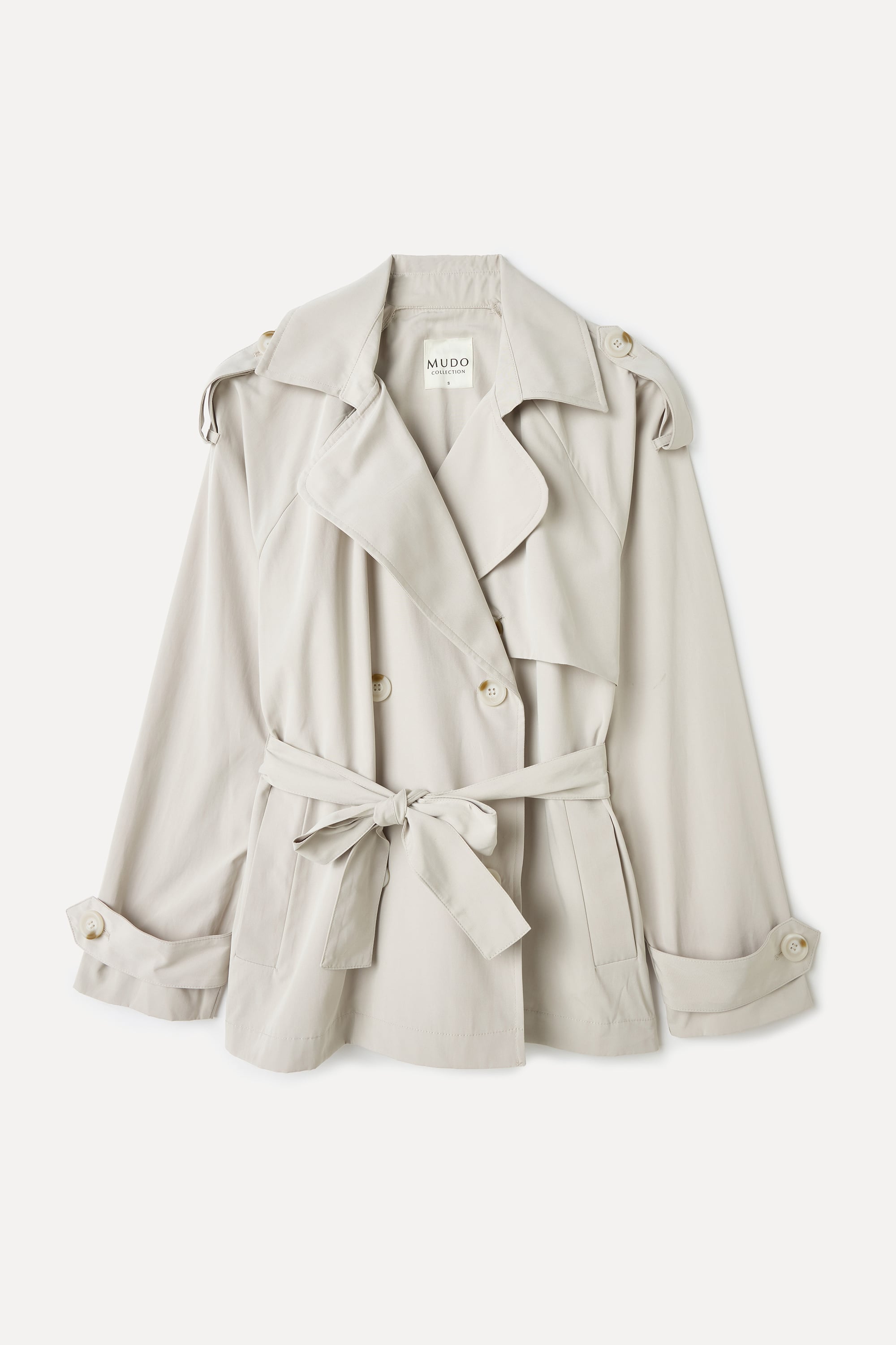 BELİ KUŞAKLI KISA TRENÇKOT