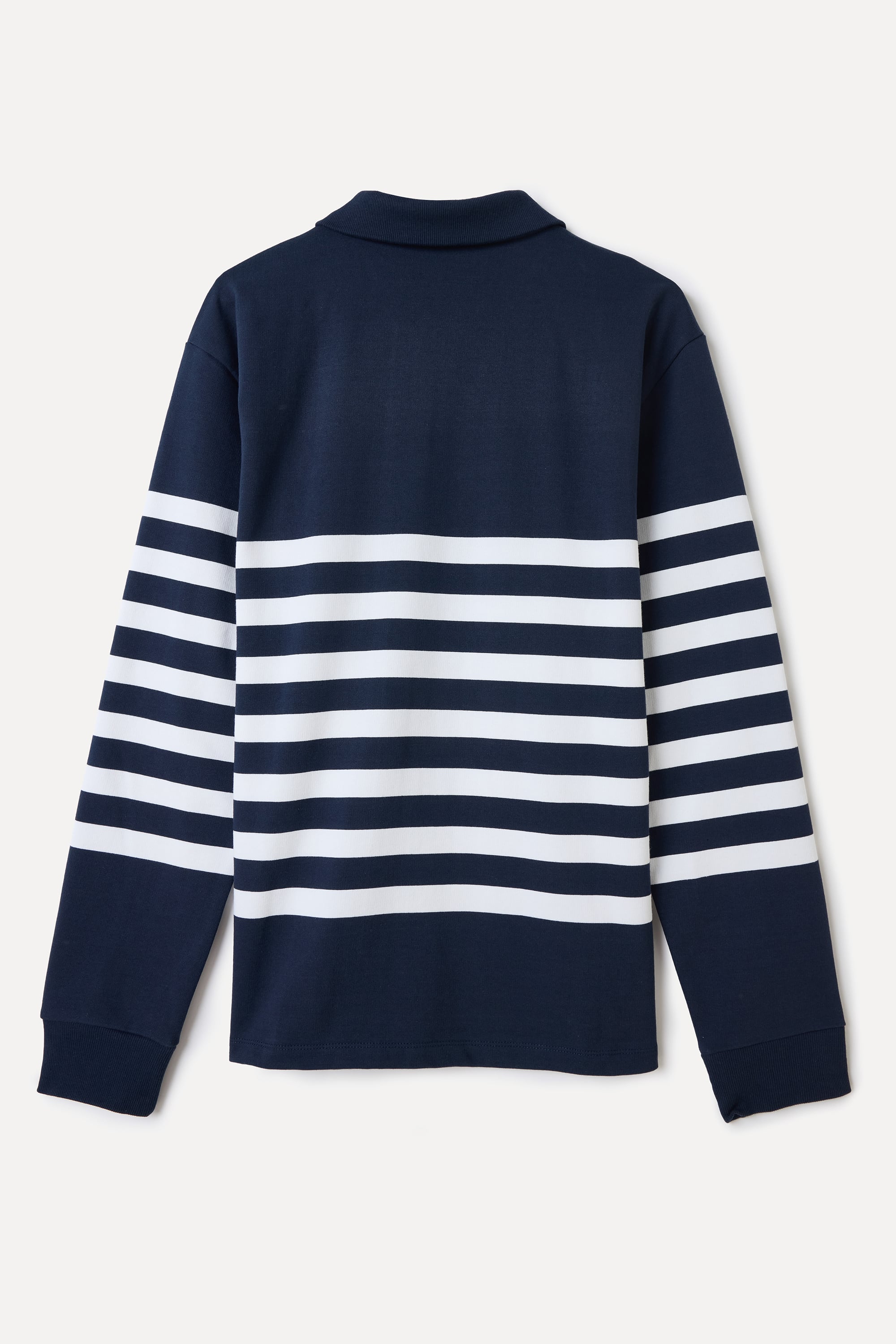 ÇİZGİLİ FERMUARLI POLO YAKA SWEATSHIRT