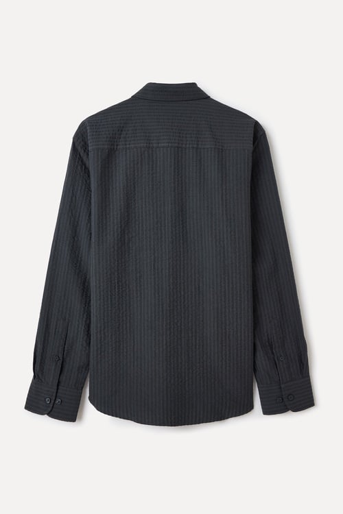  REGULAR FIT DOKULU UZUN KOLLU GÖMLEK