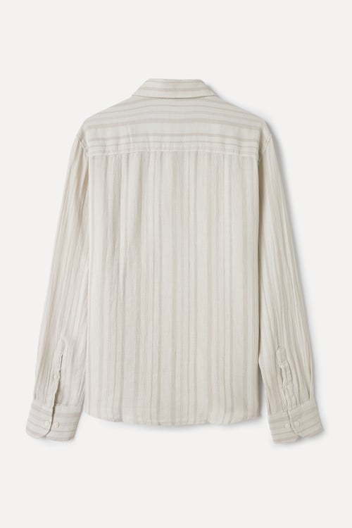 REGULAR FIT ÇİZGİLİ UZUN KOLLU GÖMLEK