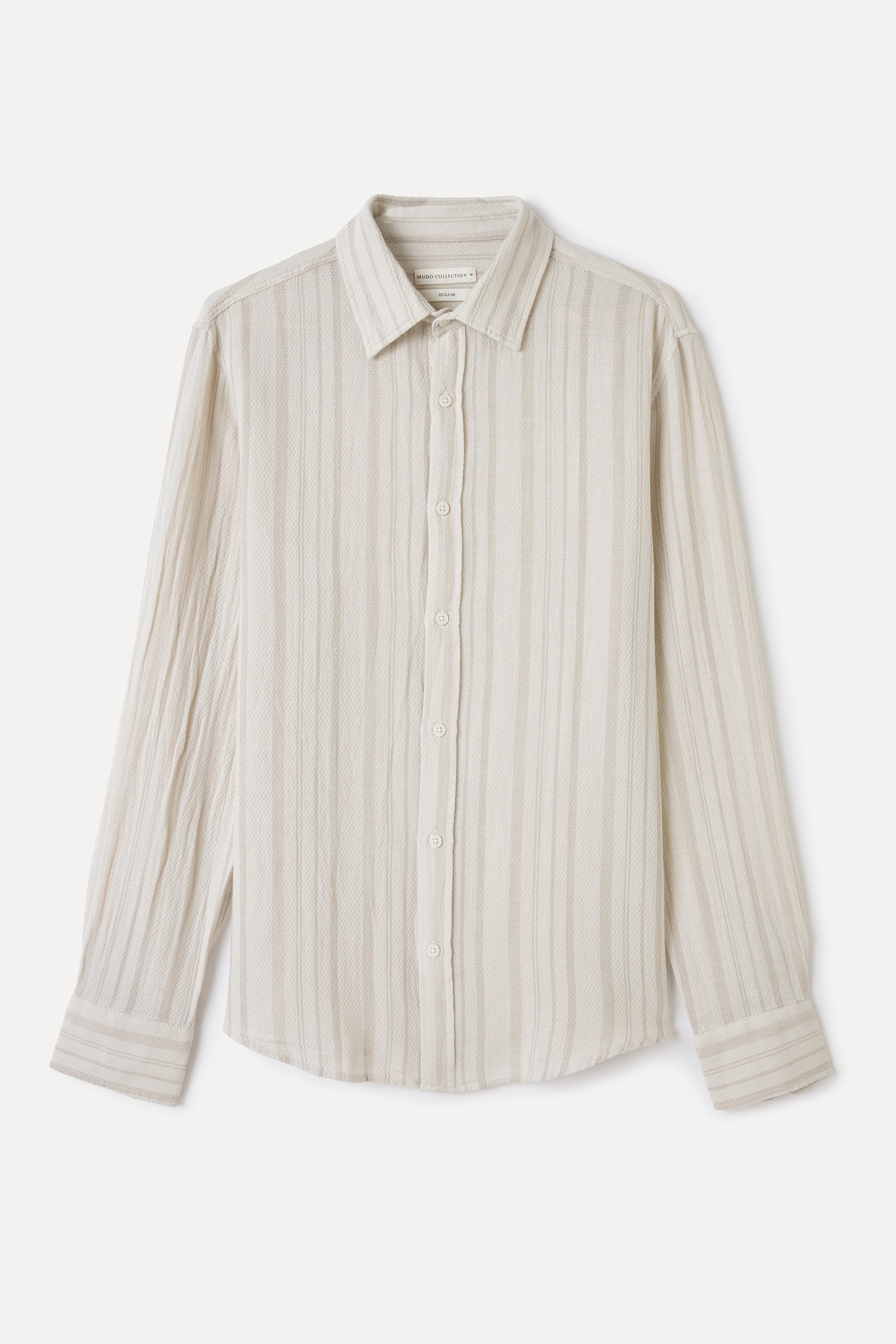 REGULAR FIT ÇİZGİLİ UZUN KOLLU GÖMLEK