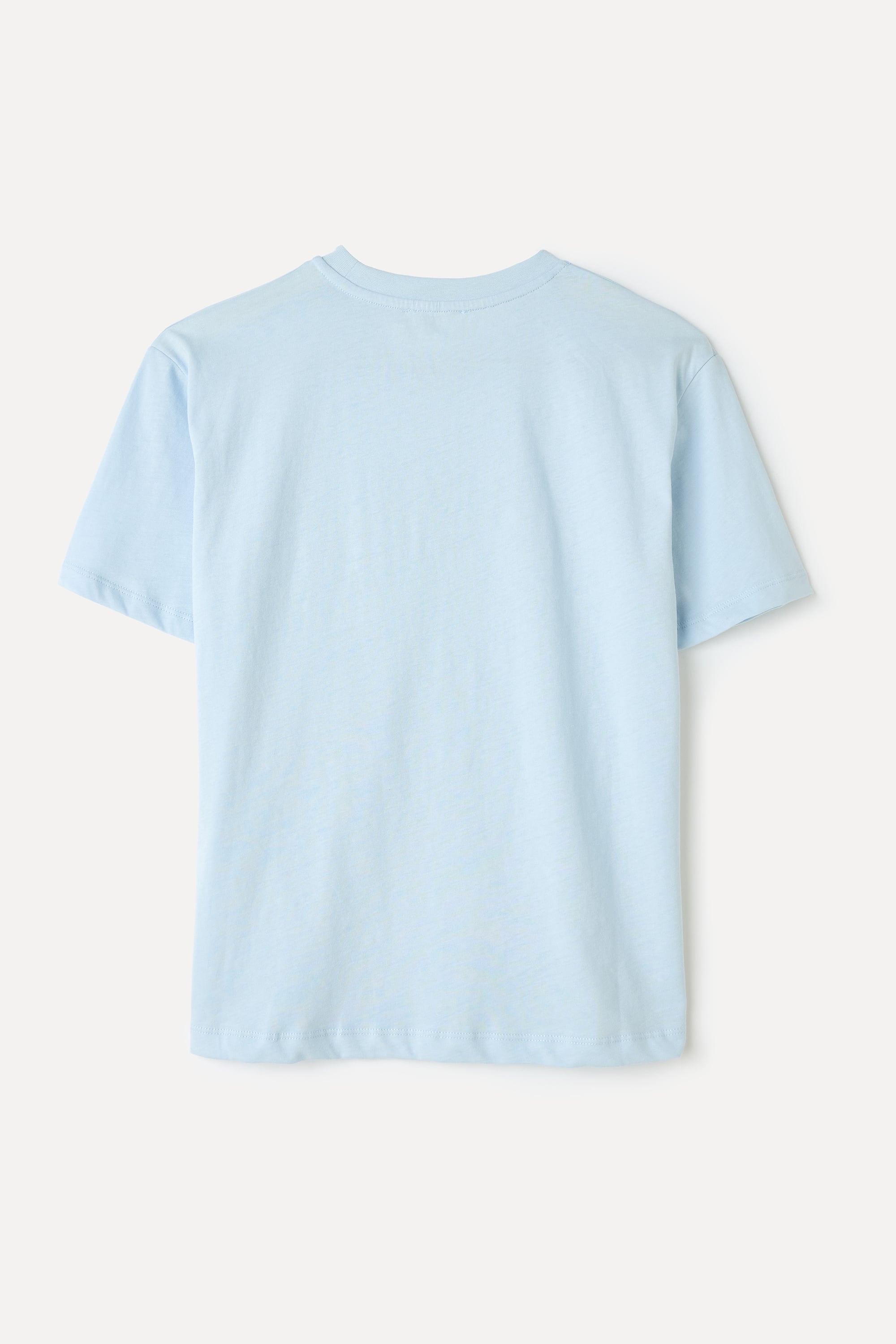 BASKILI OVERSIZE BİSİKLET YAKA T-SHIRT