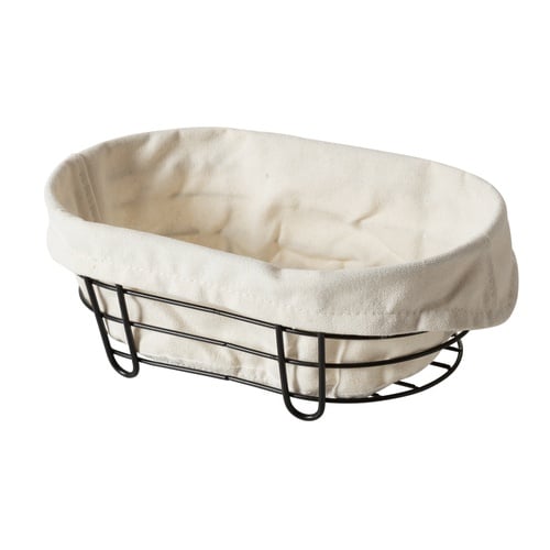 PAINELLE OVAL EKMEK SEPETİ SİYAH METAL